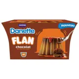 Danette Flan chocolat sur coulis de caramel x4 95g