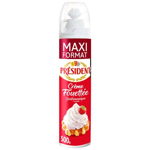 Président Crème fouettée Ferme 
 & Onctueuse Entière 500g