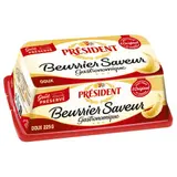 Président Beurre Saveur Gastronomique doux 82% Mg Beurrier 225g