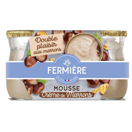 La Fermière Mousse Crème de Marrons 2x100g
