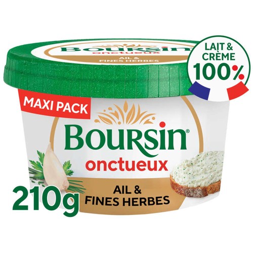 Boursin Onctueux Ail Et Fines Herbes Pot 210g