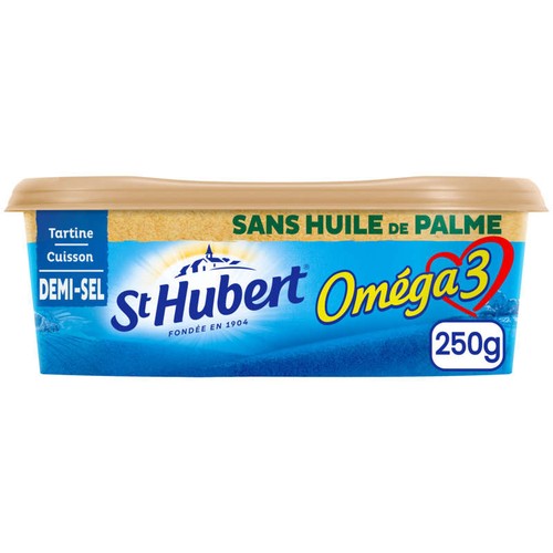 St Hubert Margarine riche en Oméga 3 demi-sel tartine et cuisson 250g