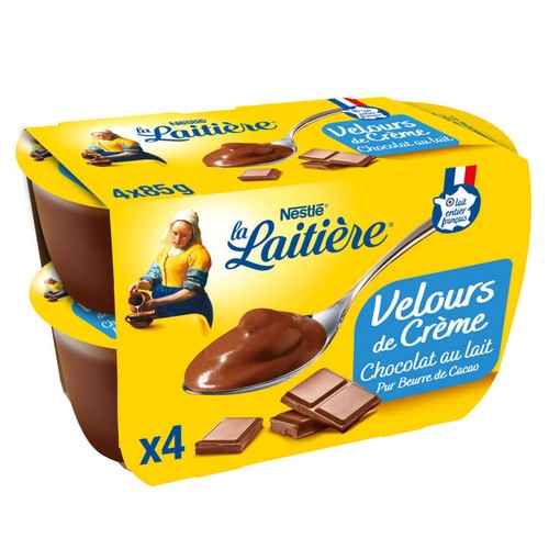 La Laitière Crème Dessert chocolat au lait 4x85g