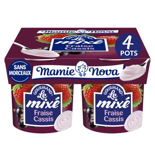 Mamie Nova Le mixé fraise-cassis 4x135g