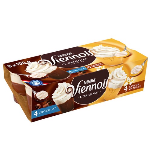 Viennois Liégeois panaché chocolat vanille 8x100g