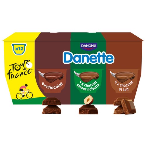 Danette Crème dessert 3 chocolats 12x115g