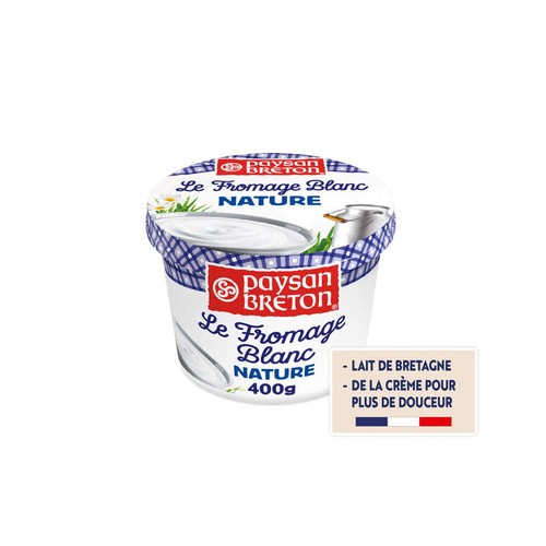 Paysan Breton Fromage Blanc Nature 7,6% de Mg  400g