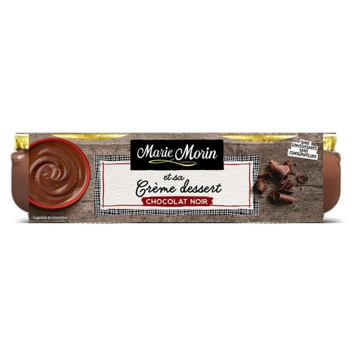 Marie Morin Crème dessert au chocolat noir 2x130g
