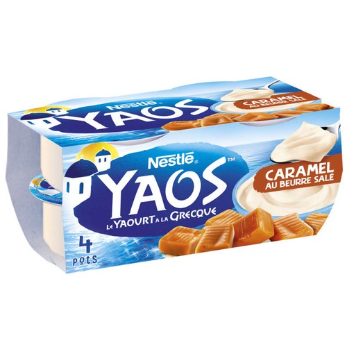 Yaos Yaourt à la Grecque lit caramel 4x125g