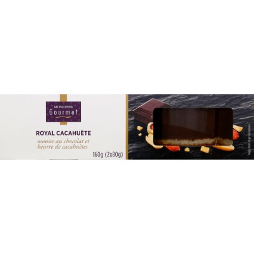 Monoprix Gourmet Royal Cacahuète Mousse Chocolat 2x80g