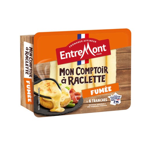 Entremont Comptoir Raclette Fromage à pâte pressée non cuite 140g