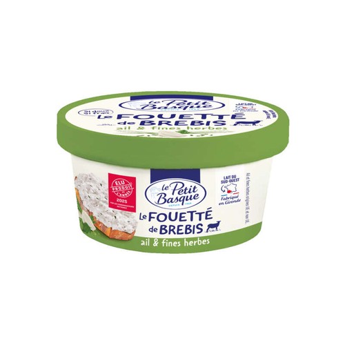 Le Petit Basque Le Fouetté de Brebis Ail & Fines Herbes 140g