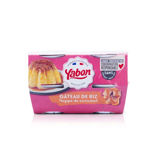 Yabon Gâteau de Riz Caramel 4x125g