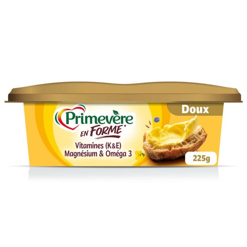 Primevère en forme Matière Grasse à tartiner et cuisson Doux 225 g