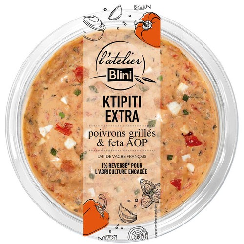 L'Atelier Blini Ktipiti,Poivrons Grillés,Yaourt Grec,Feta Battue,Menthe 175g