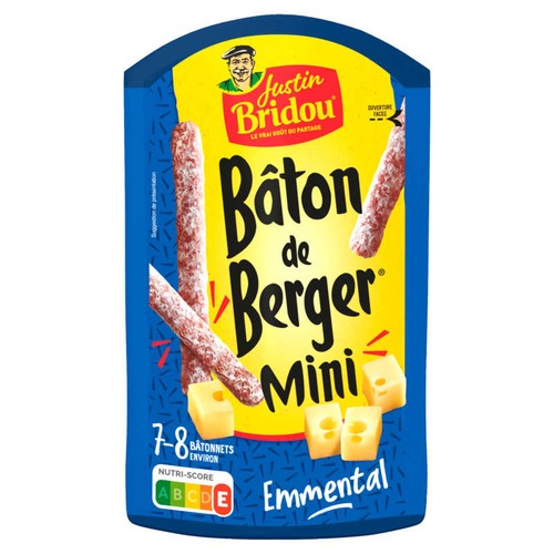 Justin Bridou Mini Bâtons de Berger Emmental 80g