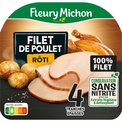 Fleury Michon Filet de Poulet Rôti Sans Nitrite 116g