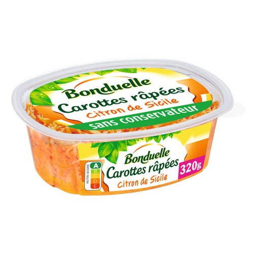 Bonduelle Carottes Râpées au Citron de Sicile 320g