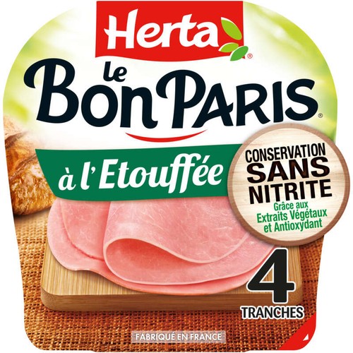 Herta Le Bon Paris Jambon à l'étouffée 4 tranches 140g