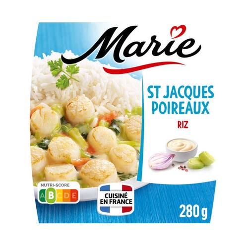 Marie St Jacques fondue de poireaux & riz basmati 280g
