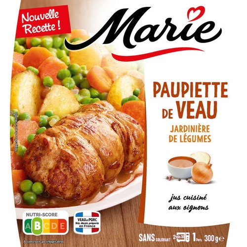 Marie Paupiette de veau et d'une jardinière de légumes 300g