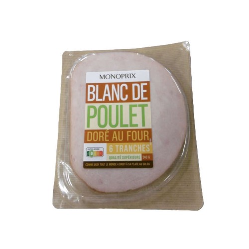 Monoprix Blanc de Poulet 6 tranches 240g