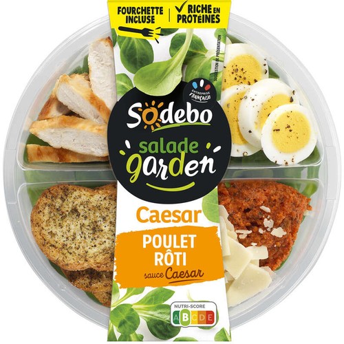 Sodebo Salade Garden Poulet Caesar 240g
