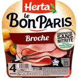 Herta Le Bon Paris Jambon à la broche sans nitrite 4 tranches 140g