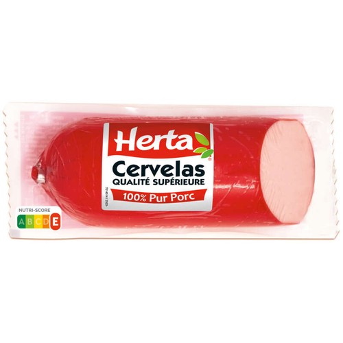 Herta Cervelas 100% pur porc 400g