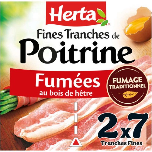 Herta Poitrine fumée 2x100g