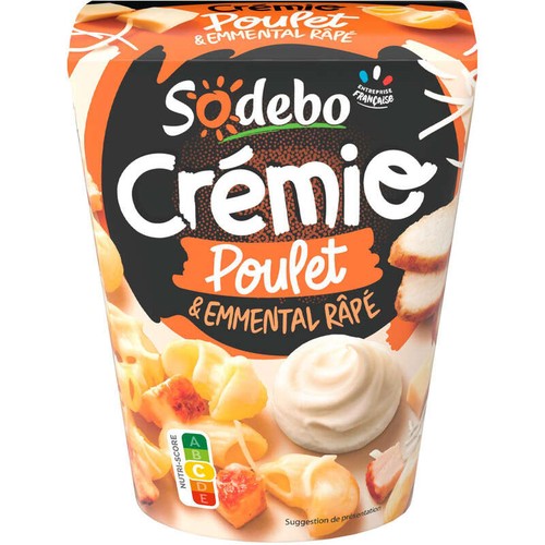 Sodebo Pasta box Cremiobox poulet à la crème 280g