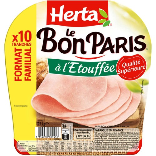 Herta Le Bon Paris Jambon à l'étouffée x10
