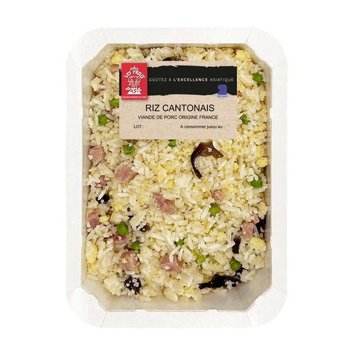Les 3 Asies Riz Cantonais Viande de Porc Français 300g