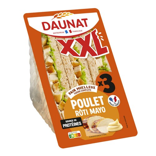 Daunat XXL Poulet rôti et mayonnaise 230g
