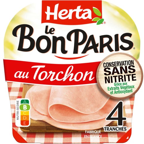 Herta Le Bon Paris Jambon au torchon 4 tranches 140g