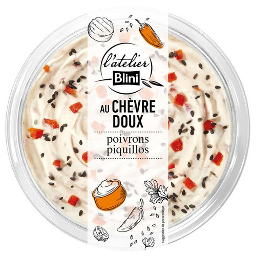 L'Atelier Blini Chèvre poivrons piquillos 140g