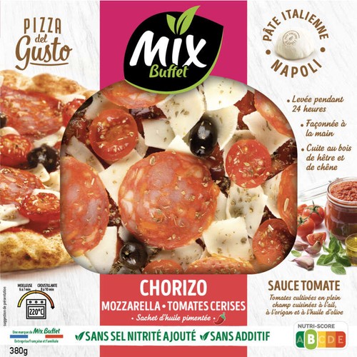 Mix Pizza Gusto au Chorizo Doux 380g