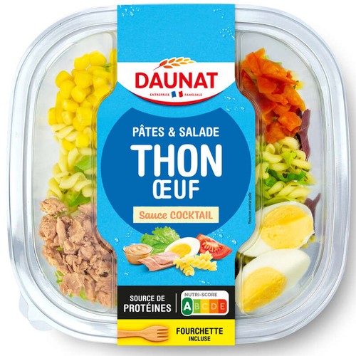 Daunat Salade de Pâtes Gourmet Thon 250g