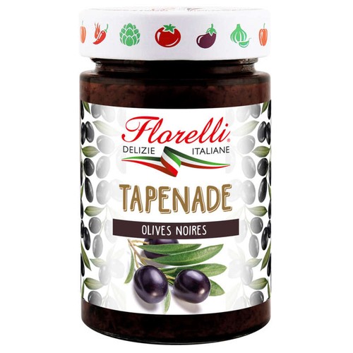 Florelli Les tartinables Tapenade d'olive noires 190g