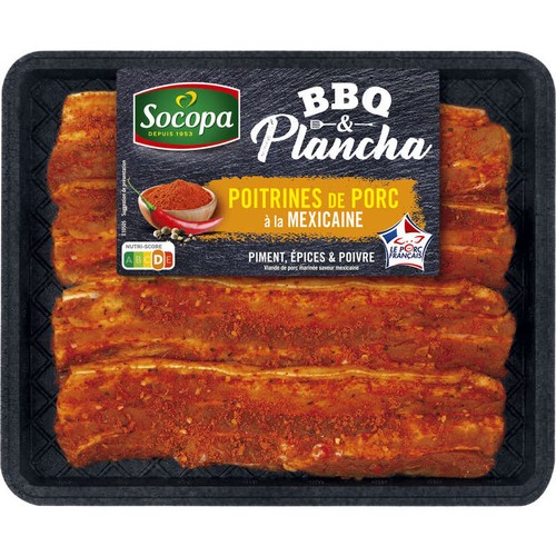 Socopa Poitrine De Porc Tex X4 380G