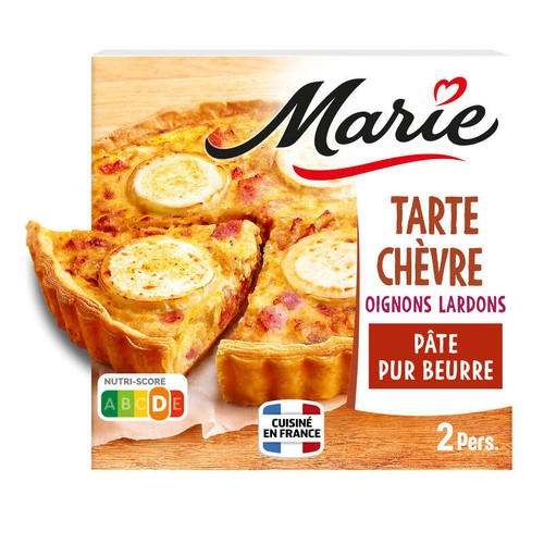 Marie Tarte chèvre oignons lardons fumés pur beurre 350g