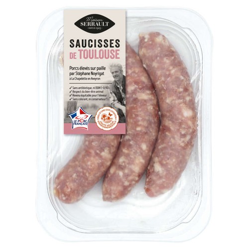 Maison Serrault Saucisse de Toulouse x3 300g