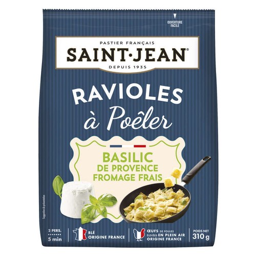 Saint Jean Ravioles à Poêler au Fromage Frais Basilic de Provence 310g