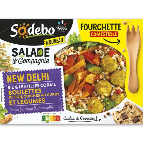 Sodebo Salade& Compagnie  new delhi riz boulettes végétales 320g