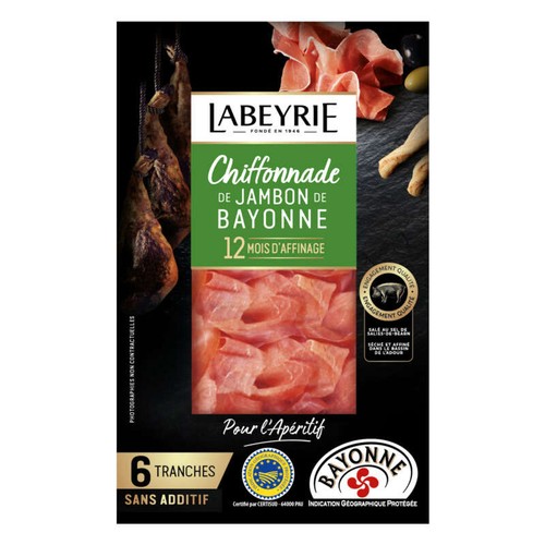 Labeyrie Chiffonnade de Jambon de Bayonne 12M d'affinage 60g