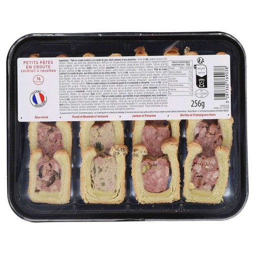 Michel Bolard Plateau Cocktail De 4 Pâtés en Croûte