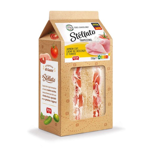 Stellato Tramezzino Jambon Cuit, Crème De Crescenza Et Tomate 150g