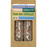 Monoprix Sandwich Céréales Saumon fume ciboulette 160g