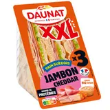 Daunat XXL Sandwich Jambon Cheddar Pain Suédois 230g