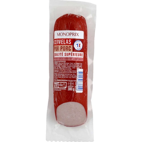 Monoprix Cervelas Pur Porc qualité Supérieure 300g